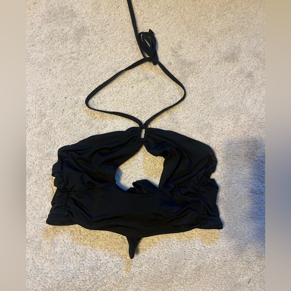 Wet Seal Black Wrap n Tie Top - Picture 2 of 7